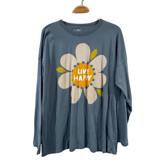 Natural Life Live Happy Flower LS Tee - Picture 1 of 3